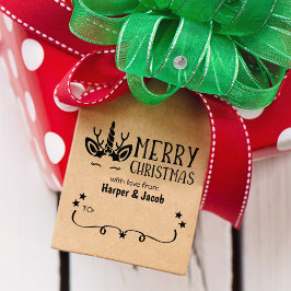 かわいい一角獣メリークリスマス ラバースタンプ