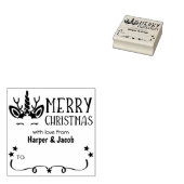 かわいい一角獣メリークリスマス ラバースタンプ (押印)