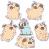 かわいい一角獣 シール (正面)