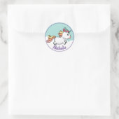 かわいい一角獣 ラウンドシール (バッグ)