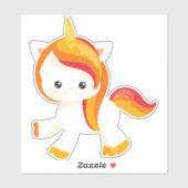 かわいい一角獣、小さな一角獣、魔法、おとぎ話 シール (シート)