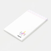 かわいい一角花クラウンイラストレーションガールズ名 ポストイット (アングル)