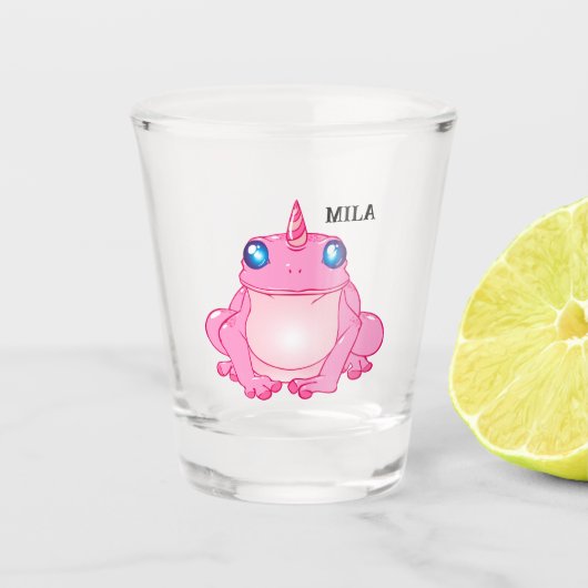 かわいい一角蛙のファンタジーショットグラス ショットグラス (正面)