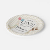 かわいい一間抜けヶ月誕生日パーティー ペーパープレート (アングル)