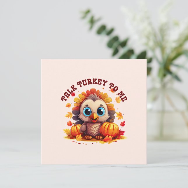 かわいい七面鳥と紅葉 (スタンド正面)