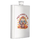 かわいい七面鳥と紅葉 フラスク (右)