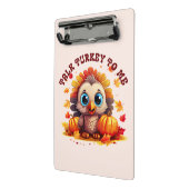 かわいい七面鳥と紅葉 ミニクリップボード (アングル2)