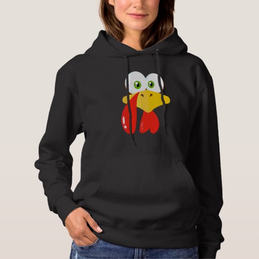 かわいい七面鳥のハッピーサンクスギビングTシャツ パーカ (正面)