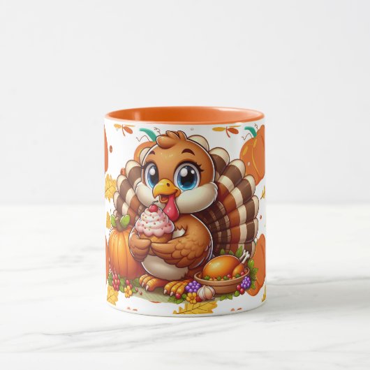 かわいい七面鳥のマグカップ 10  マグカップ (中央)