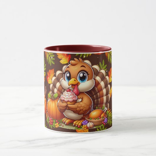 かわいい七面鳥のマグカップ 7 マグカップ (中央)
