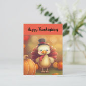 かわいい七面鳥の休日はがき シーズンポストカード (スタンド正面)