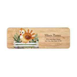 かわいい七面鳥の赤ちゃんお披露目会 ラベル