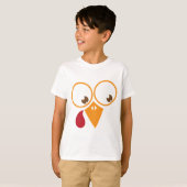 かわいい七面鳥の顔 Tシャツ (正面フル)
