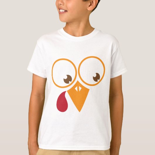 かわいい七面鳥の顔 Tシャツ (正面)