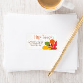 かわいい七面鳥ハッピーサンクスギビング住所 シール (インサイチュ)