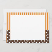 かわいい七面鳥ハッピー感謝祭フラットカード シーズンカード (裏面)