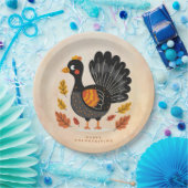 かわいい七面鳥ハッピー感謝祭紙プレート ペーパープレート (パーティー)
