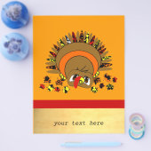 かわいい七面鳥 チラシ (シングル)