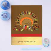 かわいい七面鳥 チラシ (シングル)