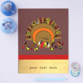 かわいい七面鳥 チラシ (シングル)