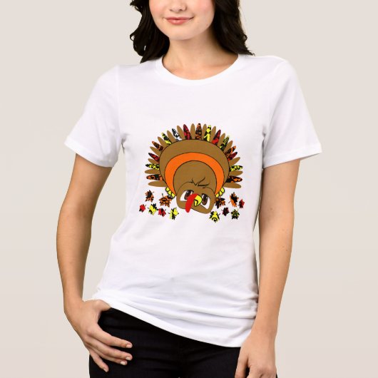 かわいい七面鳥 トライブレンドＴシャツ (正面)
