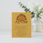 かわいい七面鳥 招待状 (スタンド正面)