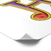 かわいい三つのがっしりしたミツバチが幸せである ポスター (角)