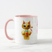 かわいい三匹の猫 マグカップ (左)