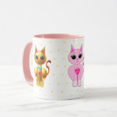 かわいい三匹の猫 マグカップ (正面左)