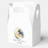 かわいい三日月テディベア赤ちゃんシャワー フェイバーボックス (オープン)