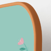 かわいい三毛猫とフローラピックボールパドル ピックルボールラケット (左詳細)