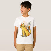 かわいい三毛猫のボタニカル Tシャツ (正面フル)