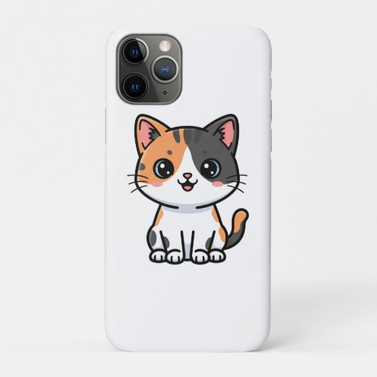 かわいい三毛猫の子猫のキャラクター Case-Mate iPhoneケース (裏)