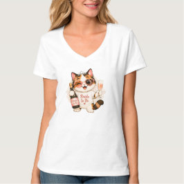 かわいい三毛猫の花嫁さん Tシャツ