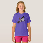 かわいい三毛猫の魔女 キッズ Tシャツ (正面フル)