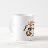 かわいい三毛猫の「やればできる」面白いモチベーション コーヒーマグカップ (正面左)