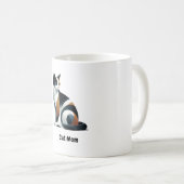 かわいい三毛猫ママ 陶器コーヒーマグ コーヒーマグカップ (正面右)