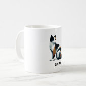 かわいい三毛猫ママ 陶器コーヒーマグ コーヒーマグカップ (正面左)