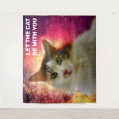 かわいい三毛猫 タペストリー (正面)