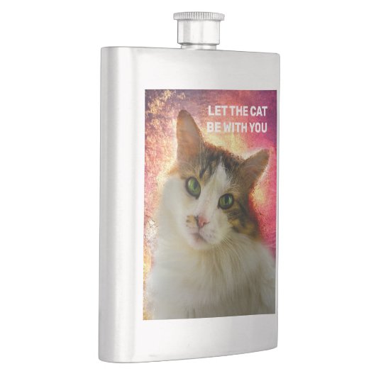 かわいい三毛猫 フラスク (右)