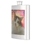 かわいい三毛猫 フラスク (左)