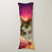 かわいい三毛猫 ボディピロー (正面縦)