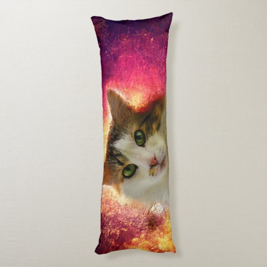 かわいい三毛猫 ボディピロー (裏面 (縦))