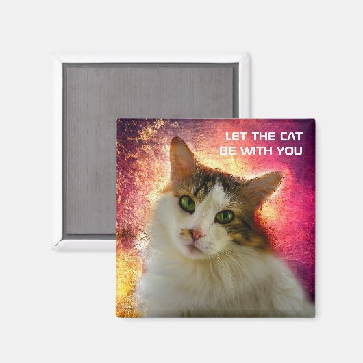 かわいい三毛猫 マグネット (正面/裏面)