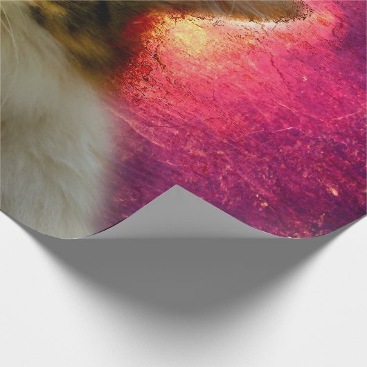 かわいい三毛猫 ラッピングペーパー (角)