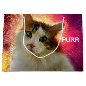 かわいい三毛猫 ラージペーパーバッグ (正面)