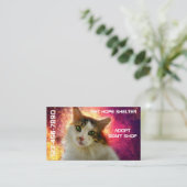 かわいい三毛猫 名刺 (スタンド正面)