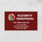 かわいい三毛猫 名刺 (裏面)