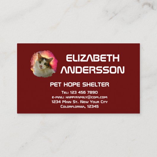 かわいい三毛猫 名刺 (裏面)