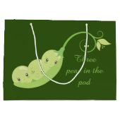 かわいい三羽のさやに三つ子の文字を加える ラージペーパーバッグ (裏面)